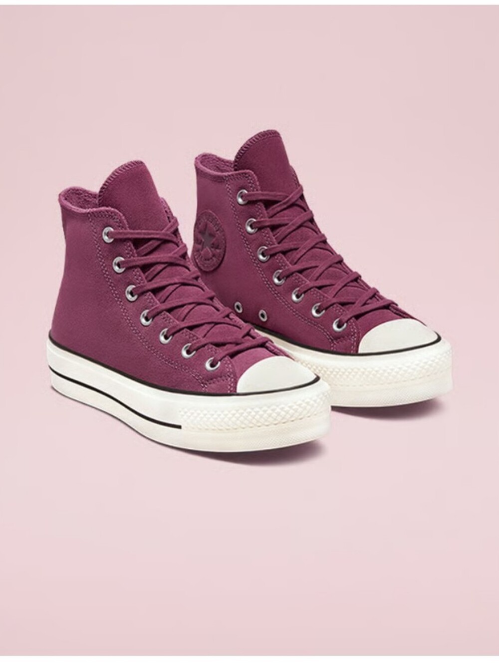 Converse Chuck Taylor All Star Platform Shadowberry Suede Size 6